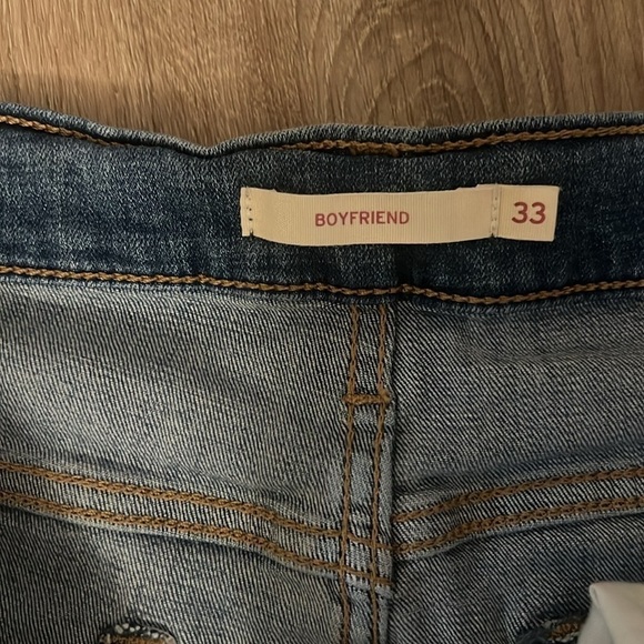 Levi's Boyfriend Jeans Women's Size 33 Blue Distressed Casual Denim 27 i… - Picture 3 of 8